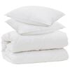 vidaXL Dyne med puder med pude 3 pcs Hvid Microfiber