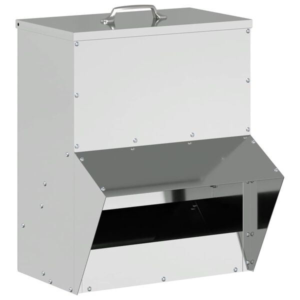 vidaXL H&oslash;nsefoder S&oslash;lv 20 x 25 x 35 cm Galvaniseret st&aring;l