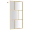 vidaXL brusev&aelig;g 100x195 cm klart sikkerhedsglas guldfarvet