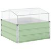 vidaXL Plantekasse Pastel Gr&oslash;n 100 x 100 x 77 cm Galvaniseret st&aring;l