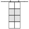 vidaXL skyded&oslash;r med hardwares&aelig;t 90x205 cm h&aelig;rdet glas og aluminium