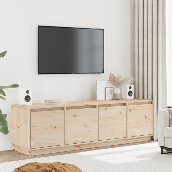 vidaXL tv-bord 156x37x45 cm massivt fyrretr&aelig;
