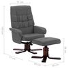vidaXL l&aelig;nestol med fodskammel kunstl&aelig;der gr&aring;