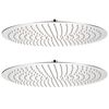 vidaXL brusehoveder rainshower-funktion 2 stk. rustfrit st&aring;l &Oslash; 50 cm