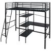 vidaXL Seng med madras Sort 200 x 90 cm Metal