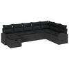 vidaXL Sofa S&aelig;t 8 stk. Sort polyrattan