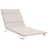 vidaXL Solseng Pude GEMERT 100% polyester Hvid 200 x 80 x 3 cm