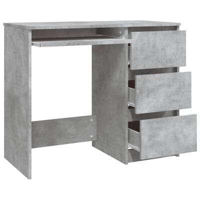 vidaXL skrivebord 90x45x76 cm spånplade betongrå