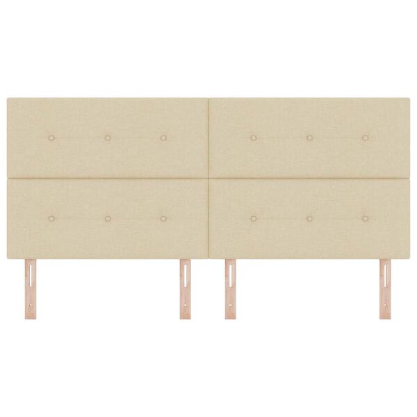 vidaXL Hovedg&aelig;rde med hovedg&aelig;rde Creme 200 cm Faux l&aelig;der