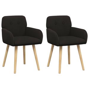vidaXL Spisestole 2 stk. Boucl&eacute; Sort 59 x 57 x 85 cm