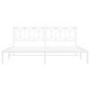 vidaXL sengeramme med sengegavl 200x200 cm metal hvid