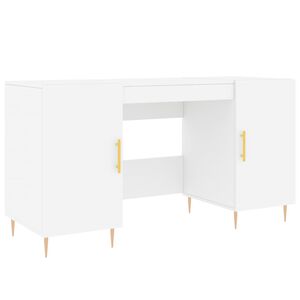 vidaXL skrivebord 140x50x75 cm konstrueret tr&aelig; hvid