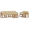vidaXL Udend&oslash;rs sofagruppe 7 pcs Naturlig og Beige Massivt Akacietr&aelig;