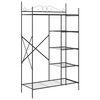 vidaXL &Aring;ben Garderobe med hylde Sort 104,5 x 45 x 172 cm St&aring;l