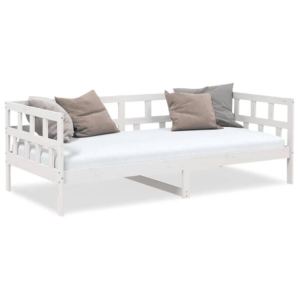 vidaXL daybed 90x190 cm massivt fyrretr&aelig; hvid