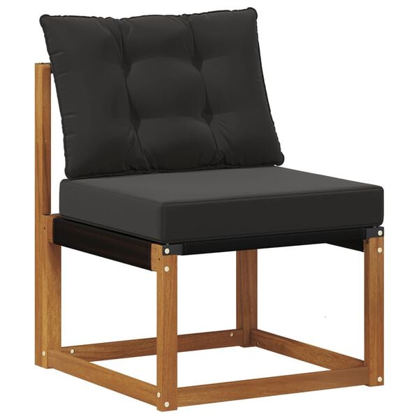 vidaXL Udend&oslash;rs sofagruppe med pude 5 pcs Naturlig og sort