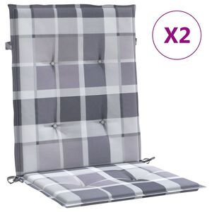 vidaXL stolehynde m. lav ryg 2 stk. 100x50x3 cm oxfordstof gr&aring;ternet