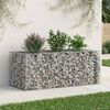 vidaXL Gabion h&oslash;jbed S&oslash;lv 140 x 60 x 55 cm Galvaniseret st&aring;l