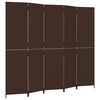 vidaXL rumdeler 5 paneler polyrattan brun