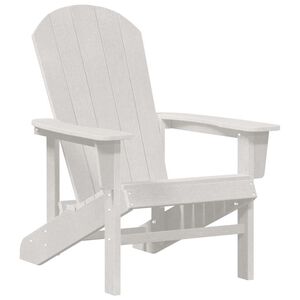 vidaXL Adirondack-stol Hvid 82 x 74 x 92 cm HDPE