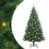 vidaXL Kunstigt juletr&aelig; med stativ Gr&oslash;n 180 cm PVC og St&aring;l og Plastik