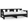 vidaXL daybed med udtr&aelig;k 2x(80x200) cm massivt fyrretr&aelig; sort