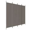 vidaXL 4-panels rumdeler 200x220 cm stof antracitgr&aring;