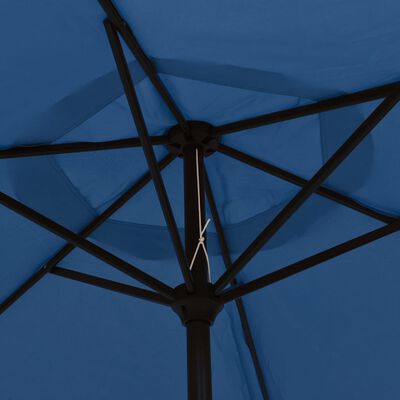 vidaXL udendørsparasol med metalstang 300 cm azurblå