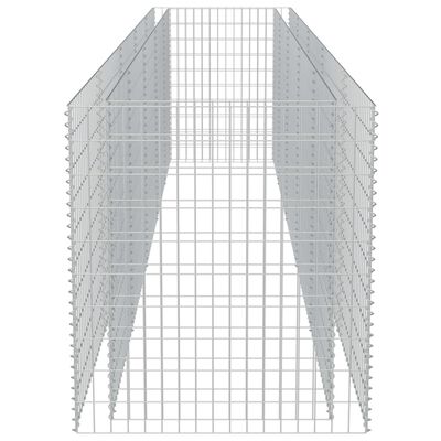 vidaXL gabion-højbed 450x90x100 cm galvaniseret stål