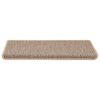 vidaXL selvklæbende trappemåtter 15stk. 65x21x4cm sisal-look lys beige