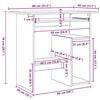 vidaXL skrivebord 80x45x74 cm konstrueret tr&aelig; sort