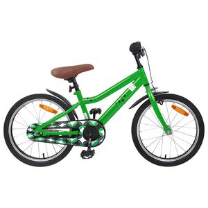 vidaXL B&oslash;rnecykel 18 tommer til 5-7 &aring;r gammel Gr&oslash;n
