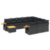 vidaXL Patio Sofa Set 11-personers Black