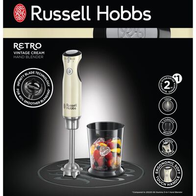 Russell Hobbs stavblender Retro 700 W cremefarvet
