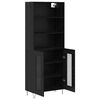 vidaXL Highboard 2 pcs Sort eg Konstrueret tr&aelig;