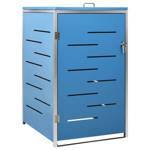 vidaXL enkelt skraldespandsskjuler 69x77,5x112,5 cm rustfrit st&aring;l