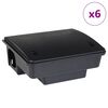 vidaXL musef&aelig;lder 6 stk. 23x19x9,5 cm sort