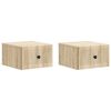vidaXL V&aelig;gh&aelig;ngt Natbord med skuffe 2 pcs Sonoma-eg 33 x 34,5 x 20 cm