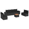 vidaXL sofas&aelig;t til haven 9 dele med hynder polyrattan sort