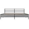 vidaXL sengestel 200x200 cm konstrueret træ og metal grå sonoma-eg