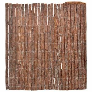 vidaXL Barkhegn 100 x 600 cm Bark Brun