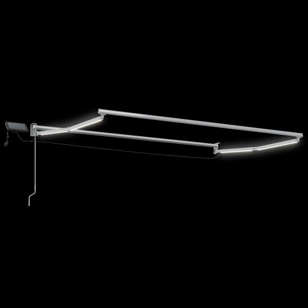 vidaXL Manuel udtr&aelig;kkelig markise med LED Flerfarvet 3,5 x 2 m