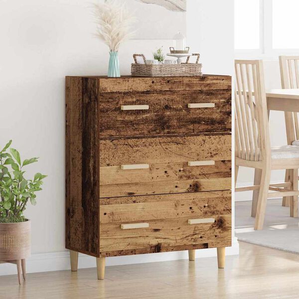 vidaXL Sideboard Gammelt tr&aelig; 69,5 x 34 x 90 cm Konstrueret tr&aelig;