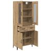 vidaXL Highboard Artisan Egetr&aelig; 69,5 x 34 x 180 cm Konstrueret tr&aelig;