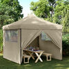 vidaXL Party Tent Gr&aring;brun 292 x 292 x 315 cm Oxford stof