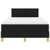 vidaXL LED Box Spring Bed med madras med LED Sort 120 x 190 cm Stof