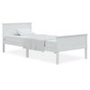 vidaXL sengestel 90x200 cm massivt fyrretr&aelig; hvid