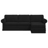 vidaXL Sofa Sort Samlede dimensioner: 245 x 138 x 80 cm (B x D x H)