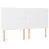 vidaXL sengegavl hvid 160x5x118/128 cm kunstl&aelig;der