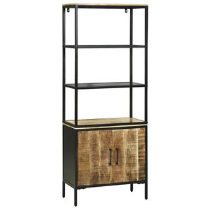 vidaXL Highboard Brun 70 x 35 x 180 cm Massivt mangotræ